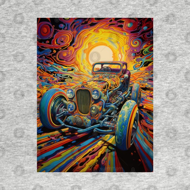 Psychedelic Hot Rod by TooplesArt